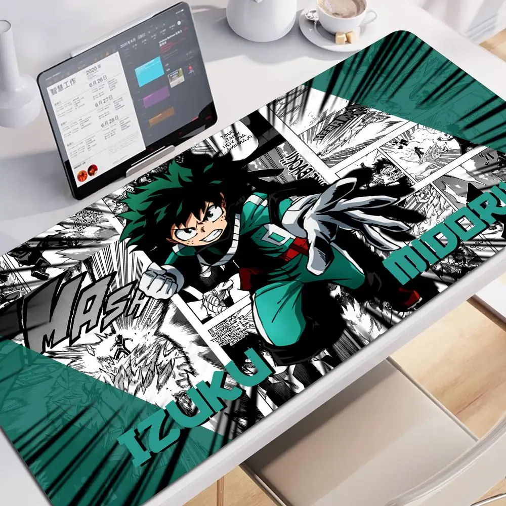 Alfombrilla de ratón Academia Deku Anime My Hero Gaming XL, nueva alfombrilla de ratón grande personalizada, alfombrilla de ratón XXL, alfombra antideslizante para oficina, alfombrilla para ratón
