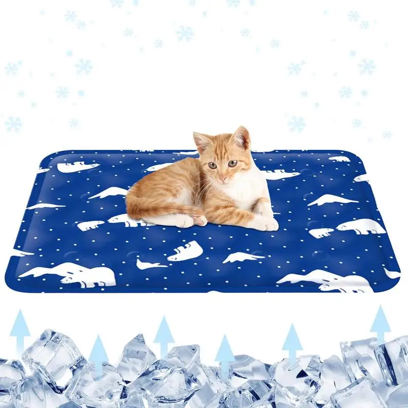 Dog Self Cooling Mat Dual-Sided Ice Pad Breathable Cooling Mat Convenient Dogs Beds Puppy Kitten Summer Cooling Pad Cool Mats