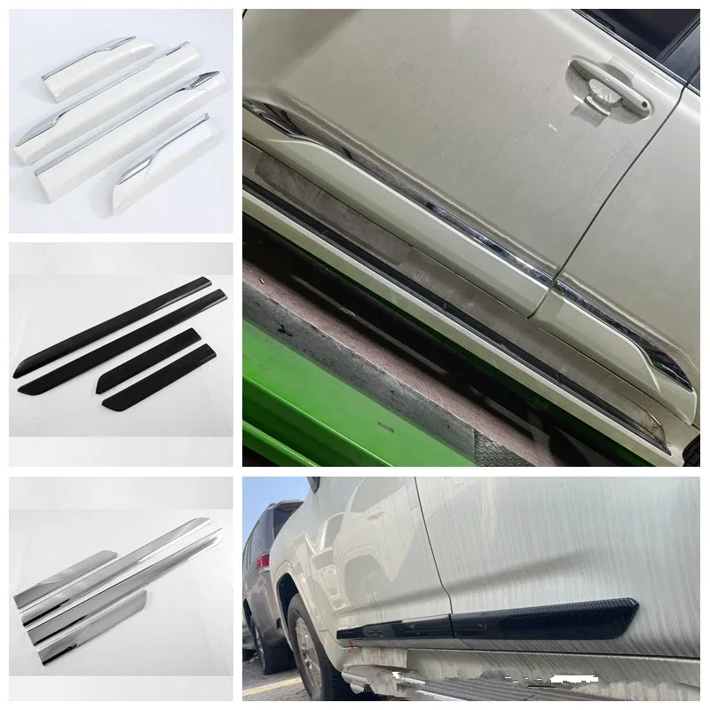

Carbon Fiber/Chrome/White ABS Car Body Side Panel Cover Trim Styling Sticker Fit For Landcruiser LC300 2023