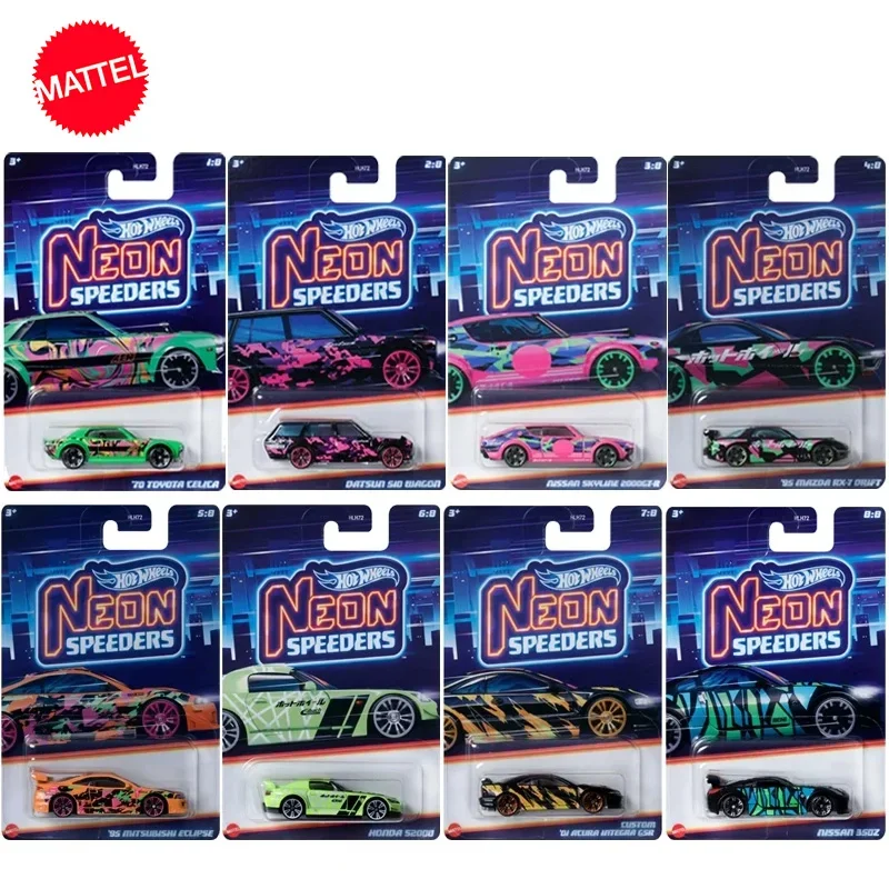 Mattel-Hot Wheels Diecast Brinquedos Do Carro para Coleção Boy, Original Nissan Skyline GTR, Toyota Datsun Wagon, Nissan Skyline, 1: 64