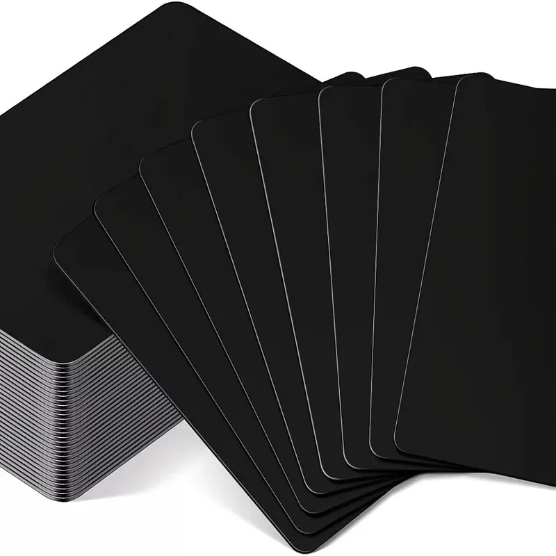 37 pcs 0.45mm Metal Business Card Blanks Aluminum Smooth Surface, designed for Gift Name Cards, Durable Scratch Resistant