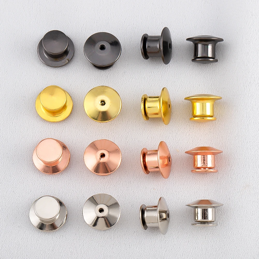 

5/10/30/50 PCS Locking Pin Backs Metal Pin Backs Locking Pin Keepers Locking Clasp For DIY Enamel Brooch Badge Jewelry Making