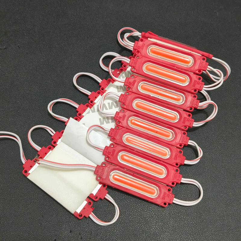 20 unids/lote 12V COB módulo LED impermeable 2W 6leds impermeable Ip65 retroiluminación LED tienda para letrero canal letra