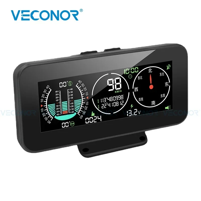 

Car HUD Head-up Display Horizontal Slope Balancer GPS Speed Altitude Meter Compass Head-up Display