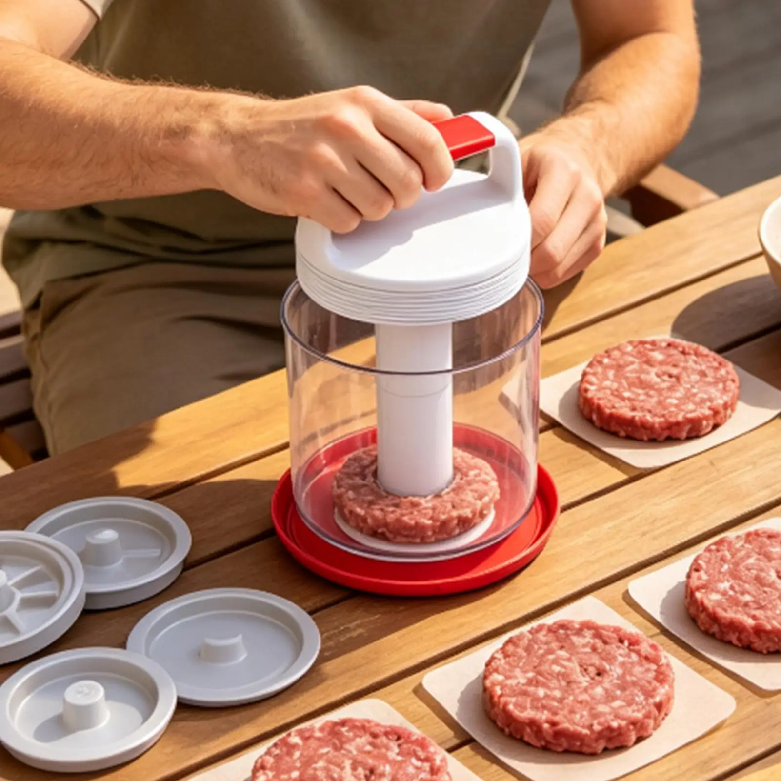Hamburger Press Non-Stick Easy Release Meat Shaper BBQ Hamburger Patty Mold for Home Cooks Busy Parents Fitness Enthusiasts BBQ