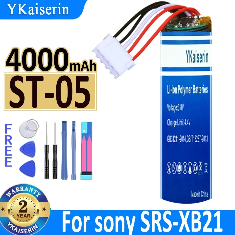 

YKaiserin ST 05 Speaker Battery 4000mAh For Sony SRS-XB21 ST-05 ST-05S Bluetooth Speaker + Free Tools