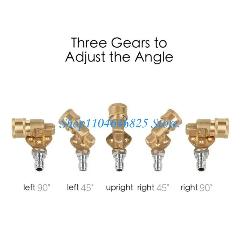 Brass Rotary Coupler Pivoting Coupler Brass Rotary Coupler 1/4inch Thread for Pressure Washer Nozzle Cleaning Spare Part