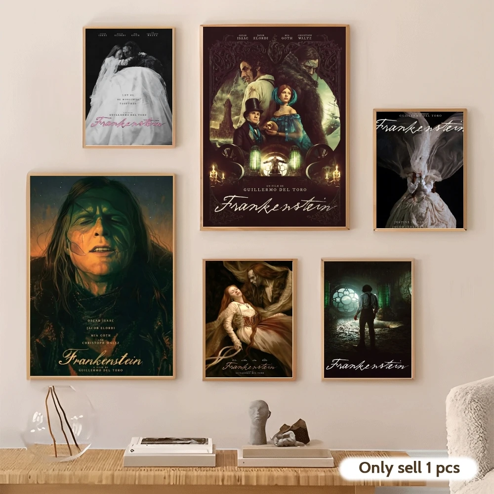 F-Frankenstein Moive Poster Decorative Wall Art Stickers Mural Photo Print for Home Living Room Hallway Decor