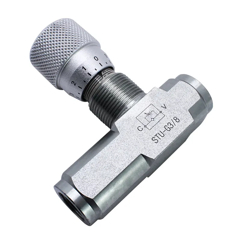 STU-G3/8 One-way Throttle Valve Control Valve Hydraulic Valve STU-G1/4 3 Minutes 2 Minutes Hydraulic Cylinder Speed Control Valv