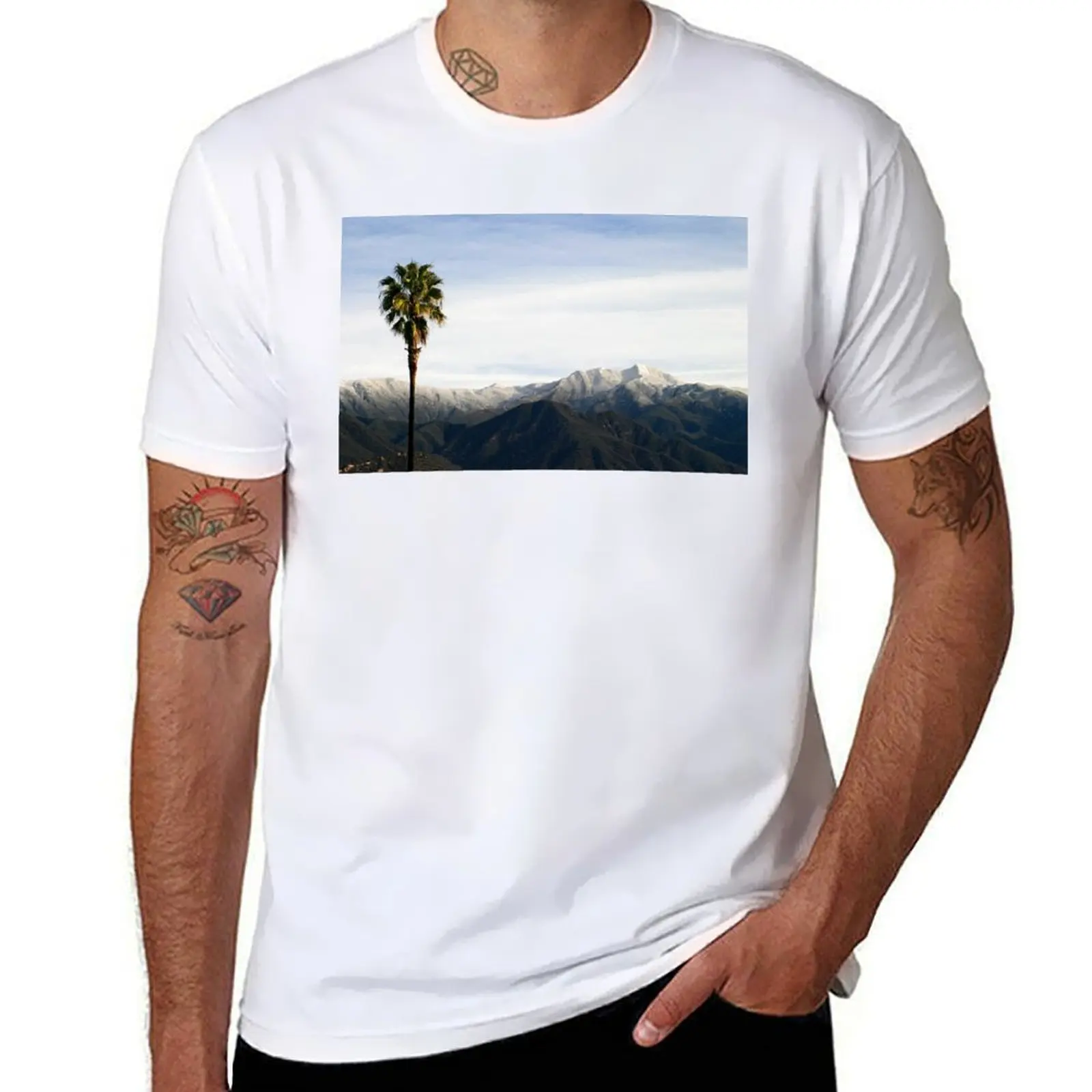 

Футболка Southern California Snow, мужская футболка из 100% хлопка, мужские футболки с рисунком