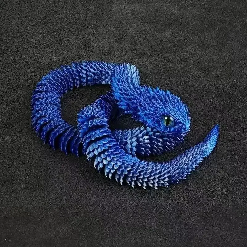 Toy Figure Viper Full Body Joints Movable Simulation Animal Model Children's Gift Ornaments Small Green Dragon White Snake