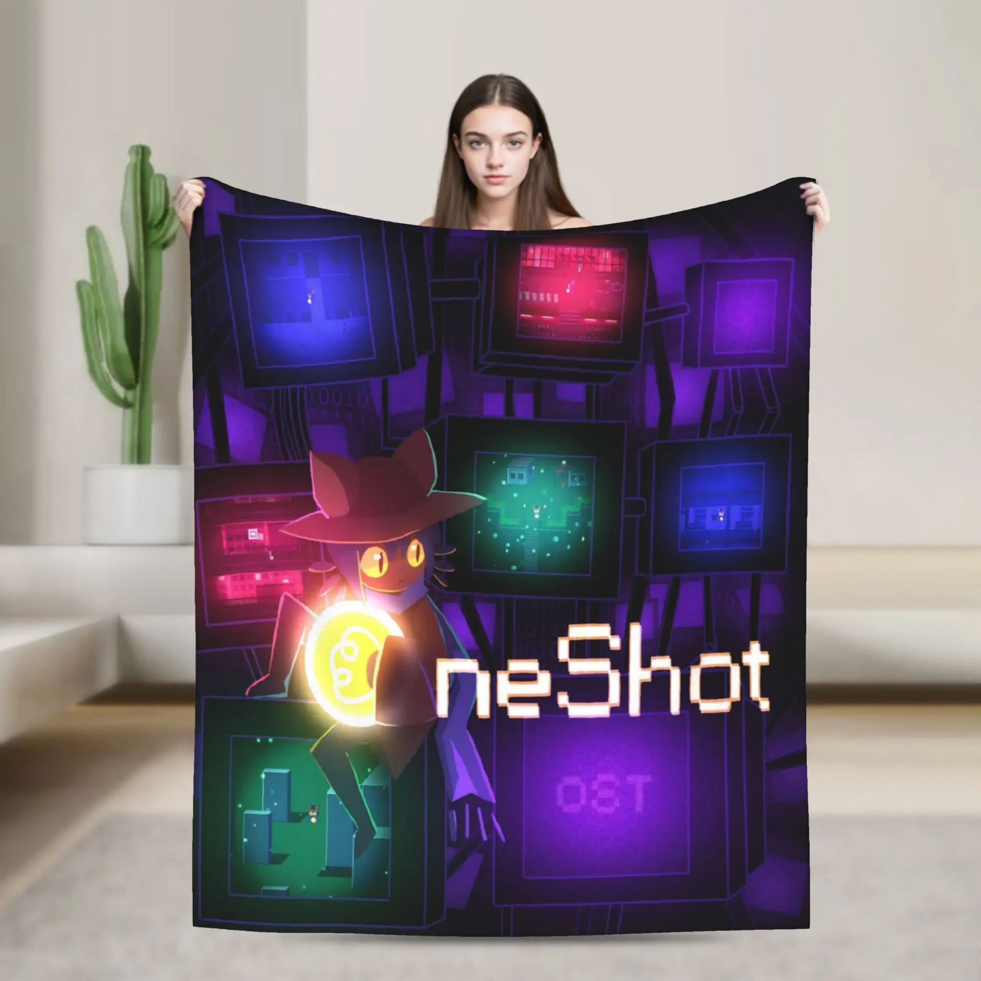 OneShots Niko Blanket Warm Cozy Fluffy  Throw Blankets for Bed 50x60 Inch Multi-size Bedding Throws