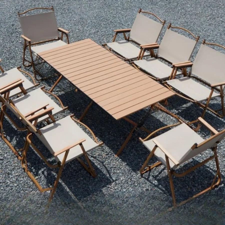 

Outdoor Folding Table Aluminum Alloy Egg Roll Table Portable Picnic Camping Table and Chairs Pliante Equipment Mesa Furniture