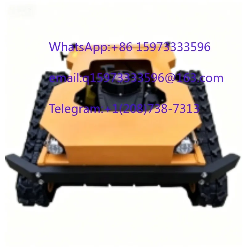 Remote Control Lawn Mower Crawler Agricultural Land Reclamation Electric Four Wheel Drive 9HP 224CC for Farming