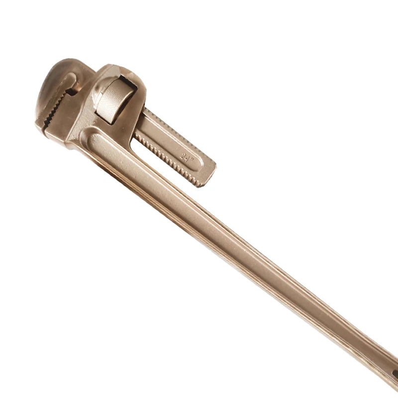 Aluminum bronze explosion-proof industrial grade ISO9001 certified pipe wrench, up to 1200mm in size