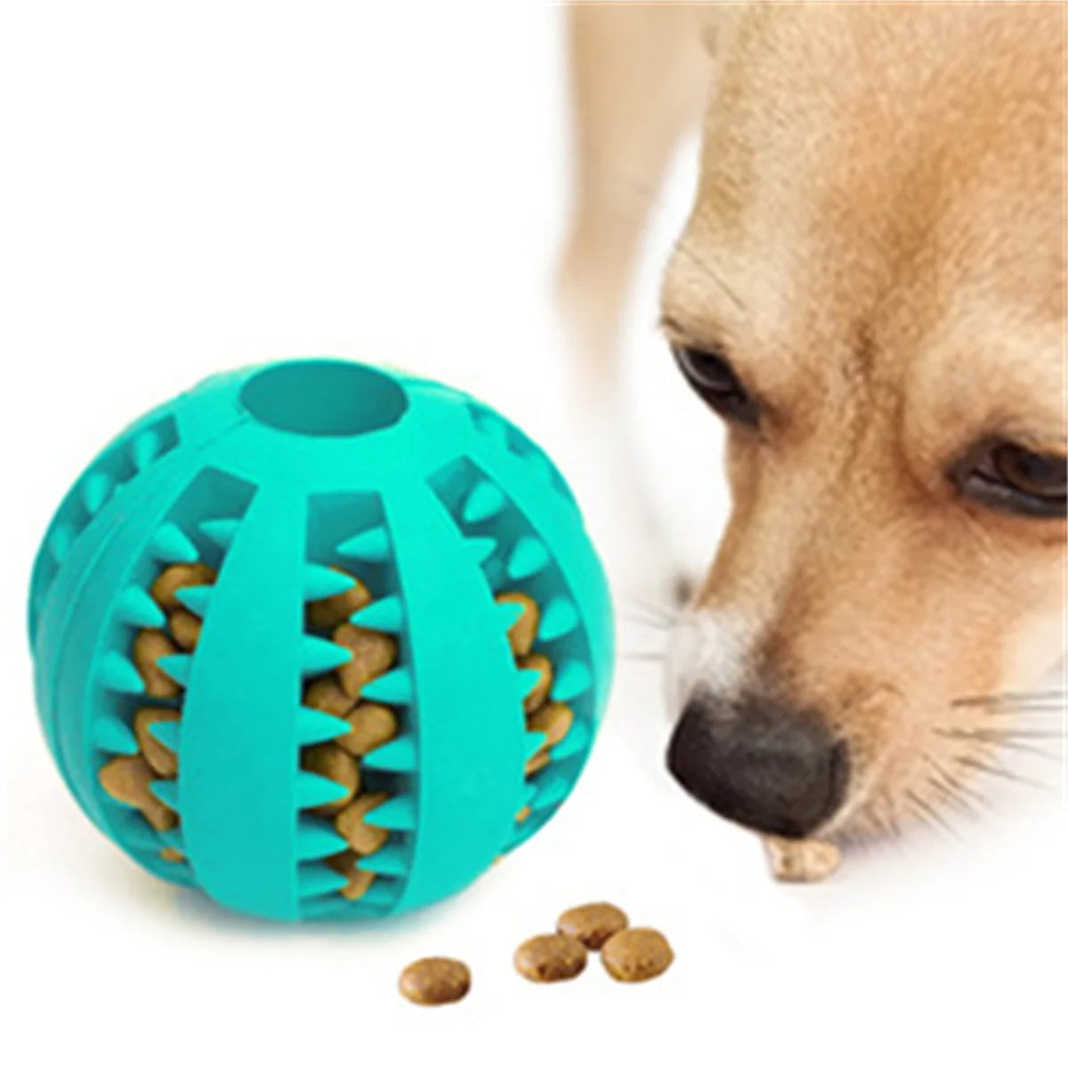 Natural Rubber Pet Dog Toys Dog Chew Toys Tooth Cleaning Treat Ball Extra-tough Interactive Elasticity Ball5cm for Pet Products