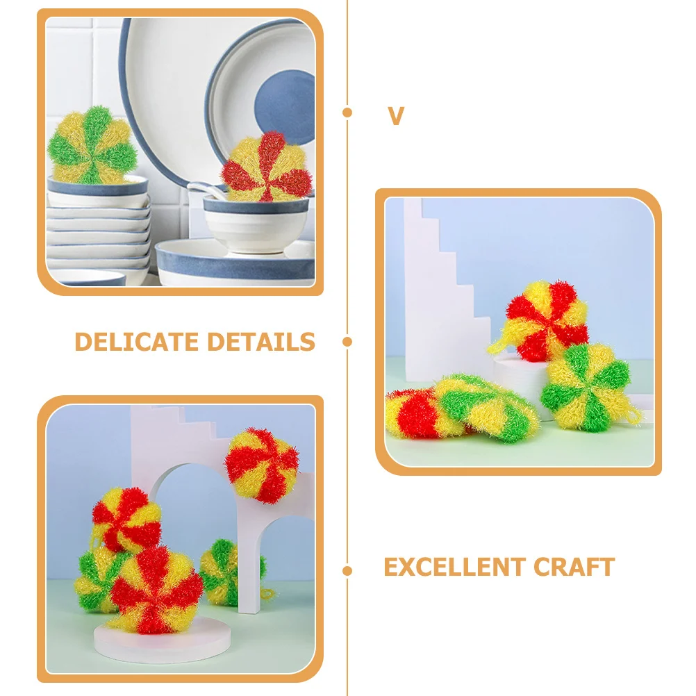 

10Pcs Windmill Shape Kitchen Dish Towels Soft Polyester Water Absorbent Cleaning Cloths Dishcloth Kitchen Dishcloths