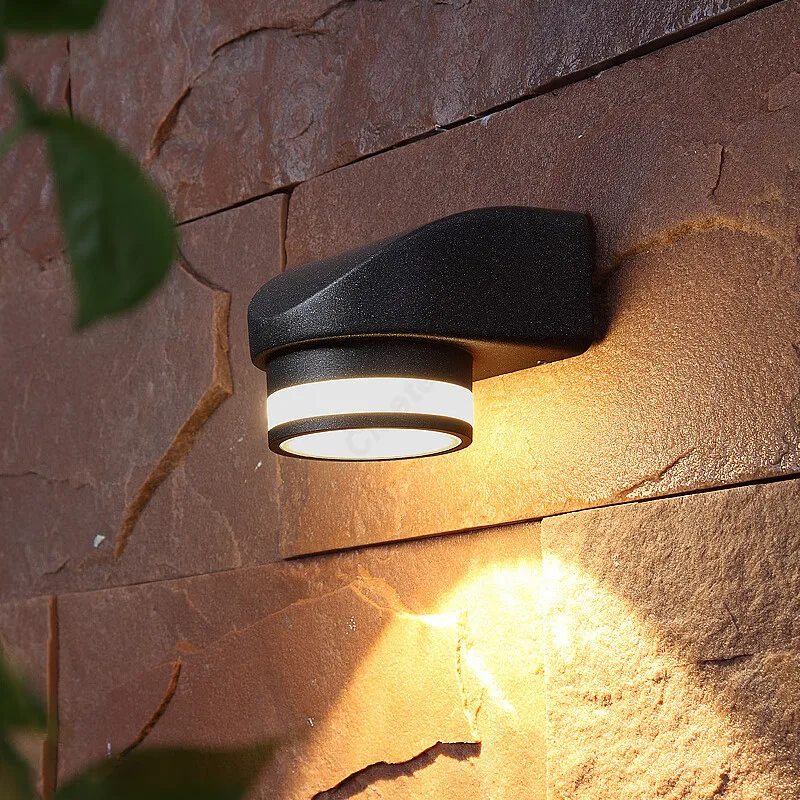 

Креативный простой светодиодный уличный водонепроницаемый настенный светильник для двора, виллы, балкона, сада, наружное настенное освещение, лампы блеска вверх и вниз