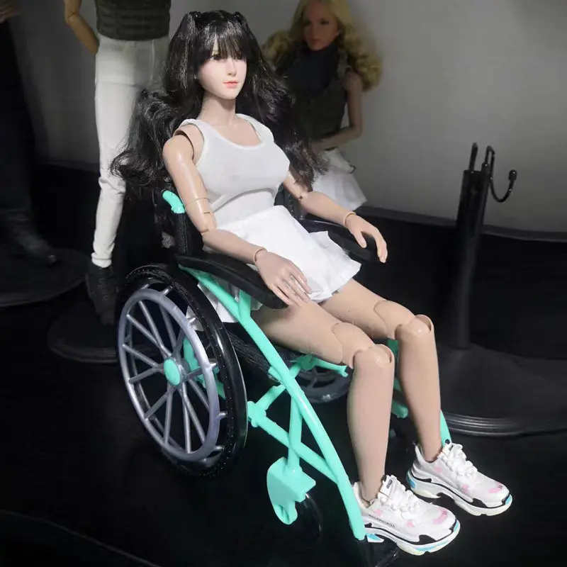 1/6 Schaal Miniatuur Rolstoel Kruk Ziekenhuis Scène Accessoires Yandere Verpleegster Actiefiguur BJD Pop Diorama Props Model