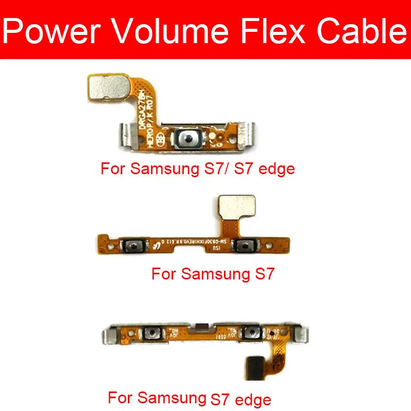 

Гибкий кабель питания и громкости для Samsung Galaxy S7 S7 Edge G930 G930F/A/V/P G935 G935F/A/V/P, кнопка управления звуком, гибкая лента
