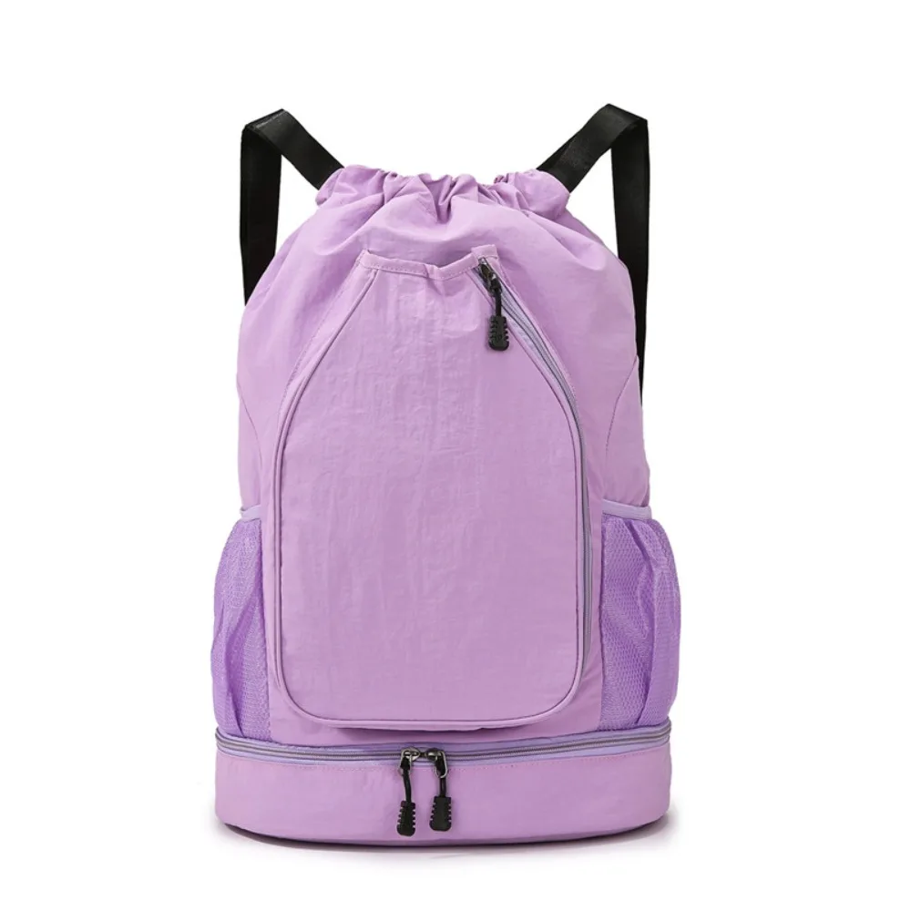 

2 Rackets Tennis Racket Backpack with Shoes Pocket Large Capacity Gym Pack Drawstring Closure Adjustable Strap