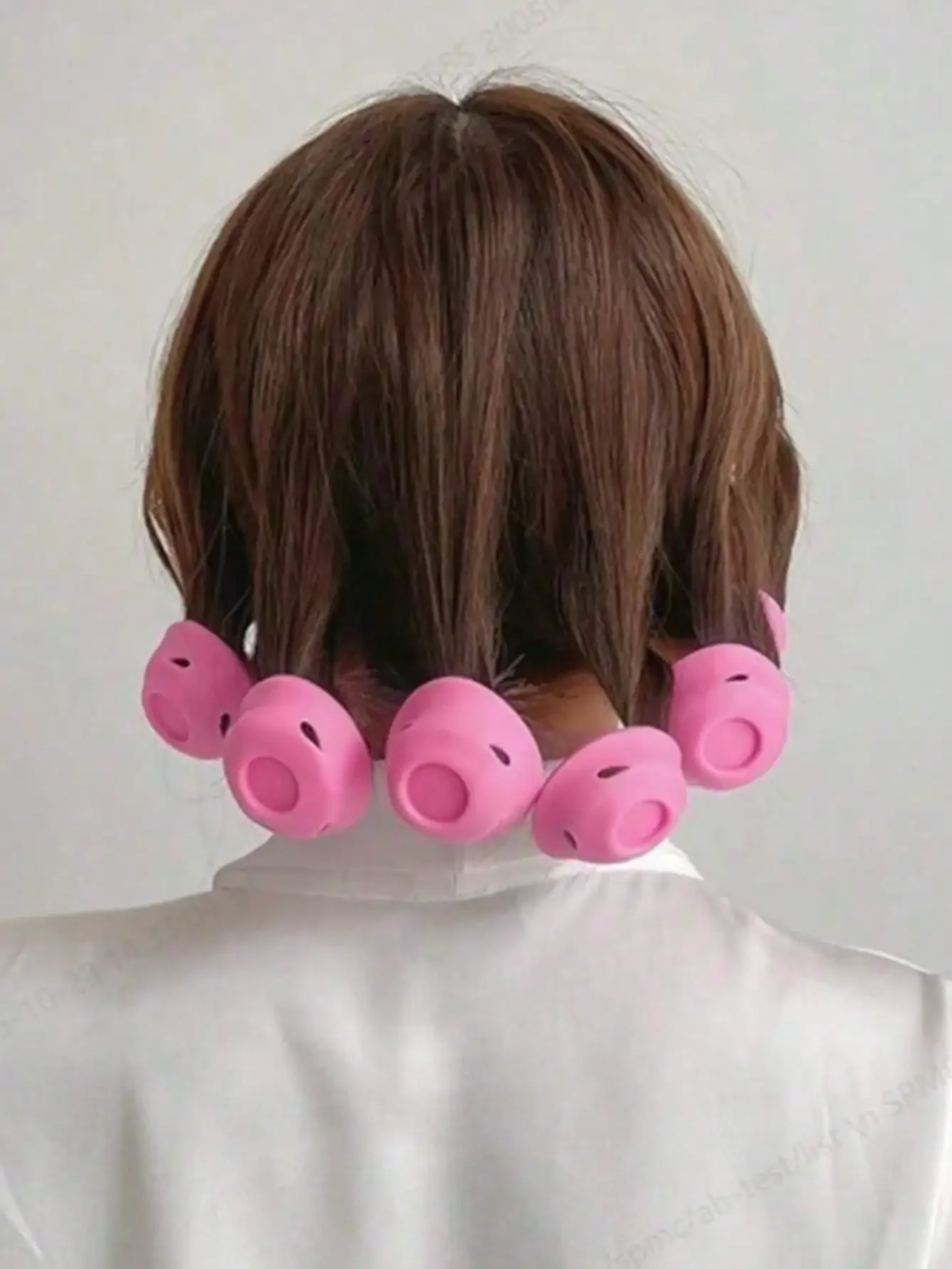 

20/10/1pc Pink & Blue Silicone Hair Curlers, Designed For No Heat Damage, Compact & Portable, Easy To Use, Creates Natural