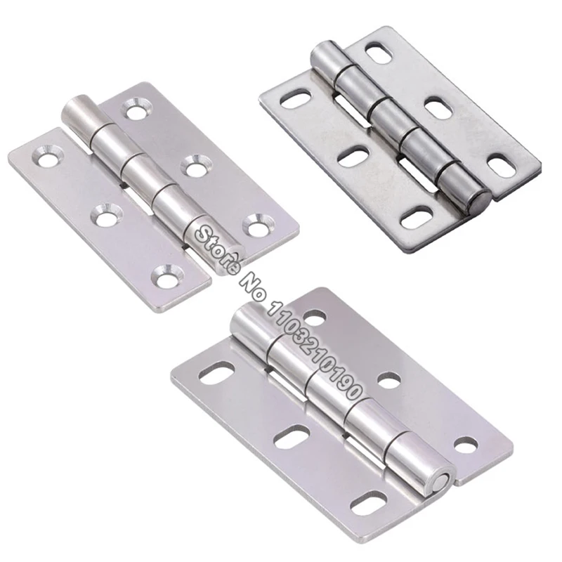 1Pc 90*60*3mm Stainless Steel Hinge Door Connector Drawer 6 Mounting Hole For M6 Screw Furniture Bookcase Window Cabinet Fitting