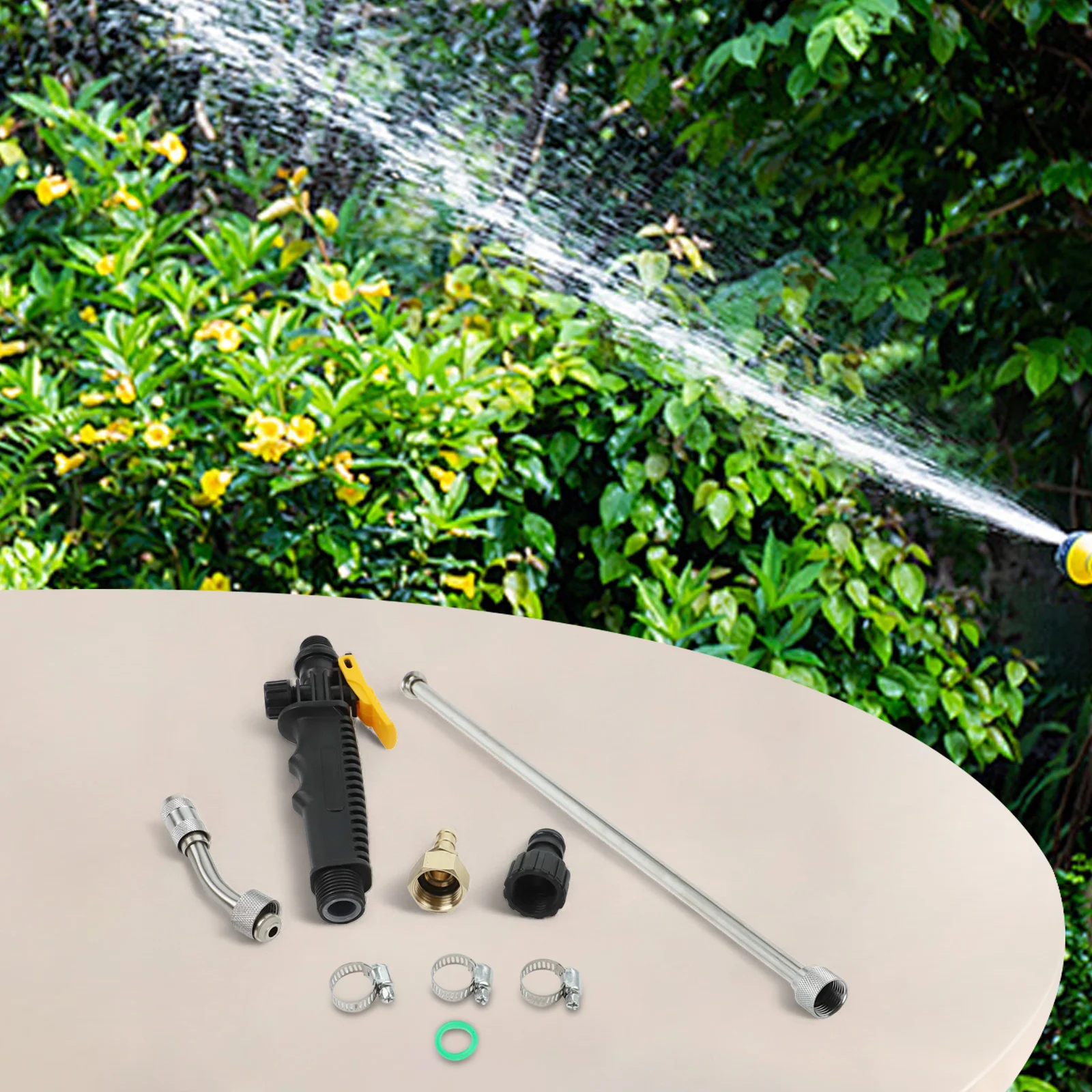 Pulverizador portátil de aço inoxidável, lavadora de alta pressão, para lavagem de veículos de jardim, rega de jardim, peças de reposição