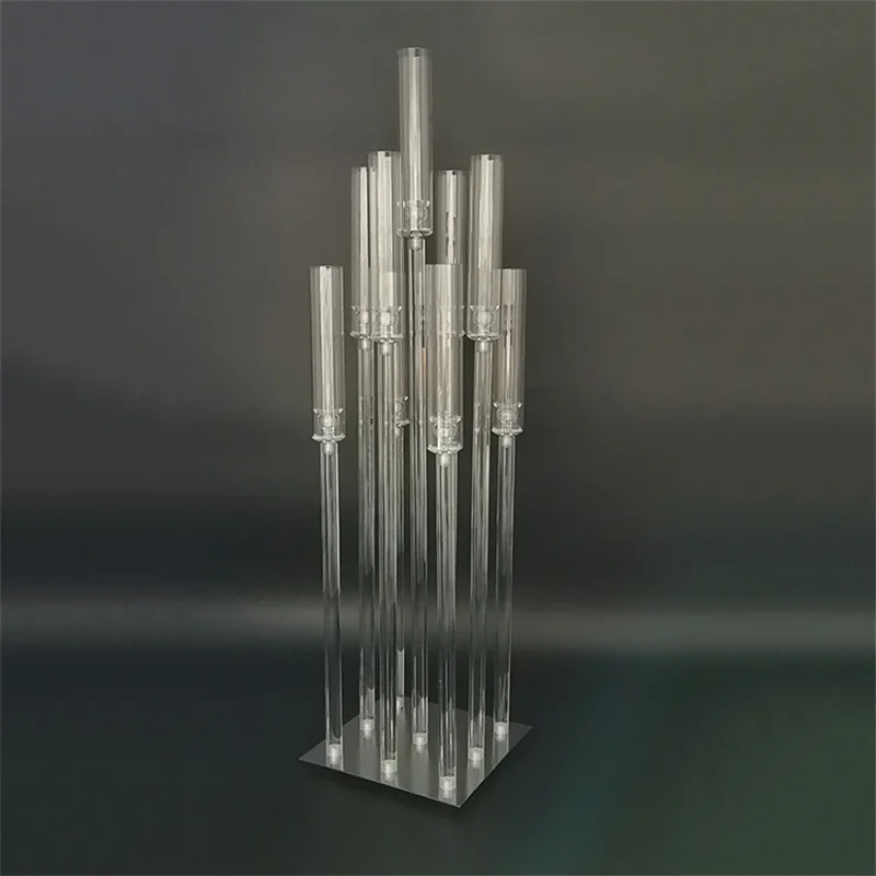 

acrylic candlestick table craft wedding center pillar road lead party candlestick home decoration