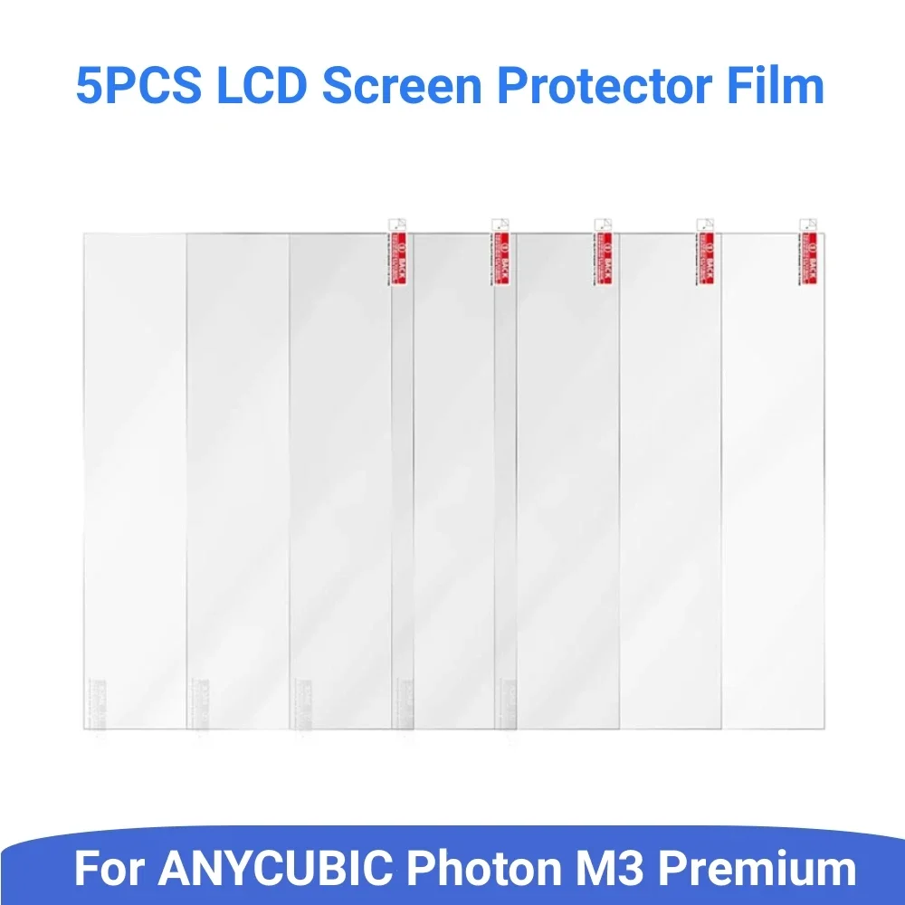 5pcs Screen Protector Film Scratch-Resistant Protective Films for Anycubic Photon M3 Premium LCD Resin 3D Printer Accessories