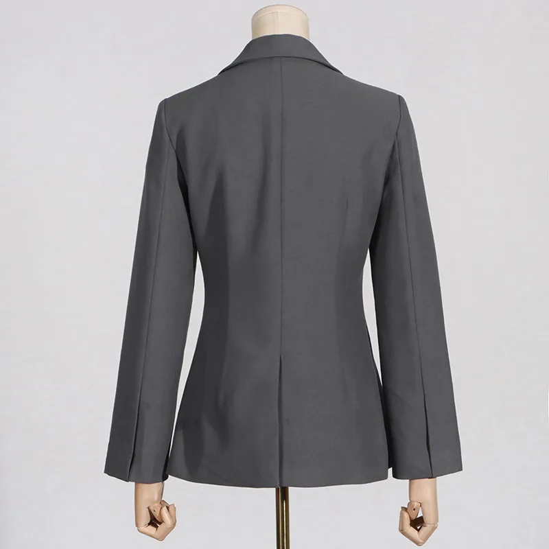 BPN Vintage Patchwork Bowknot Blazer For Women Round Neck Long Sleeve Spliced Single Breasted Casual Blazer Female Fashion Style