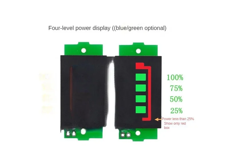 1/2/3/4/6/7/8S lithium battery meter display module, three strings of LED lithium battery pack indicator board