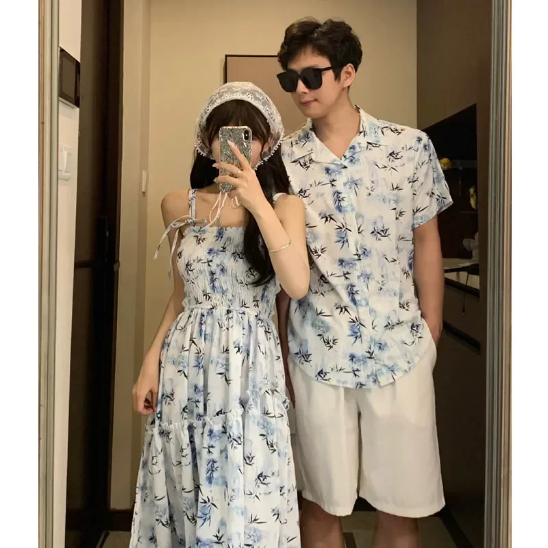 Resort Couple Look Parents and Children Summer Clothes Family Matching Holiday Clothing Mom Daughter Beach Dress Dad Son Shirts image 5