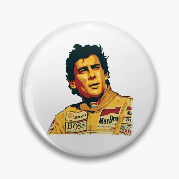 Ayrton Senna  Soft Button Pin Lapel Pin Women Creative Clothes Metal Jewelry Lover Badge Hat Cute Fashion Cartoon Funny Collar