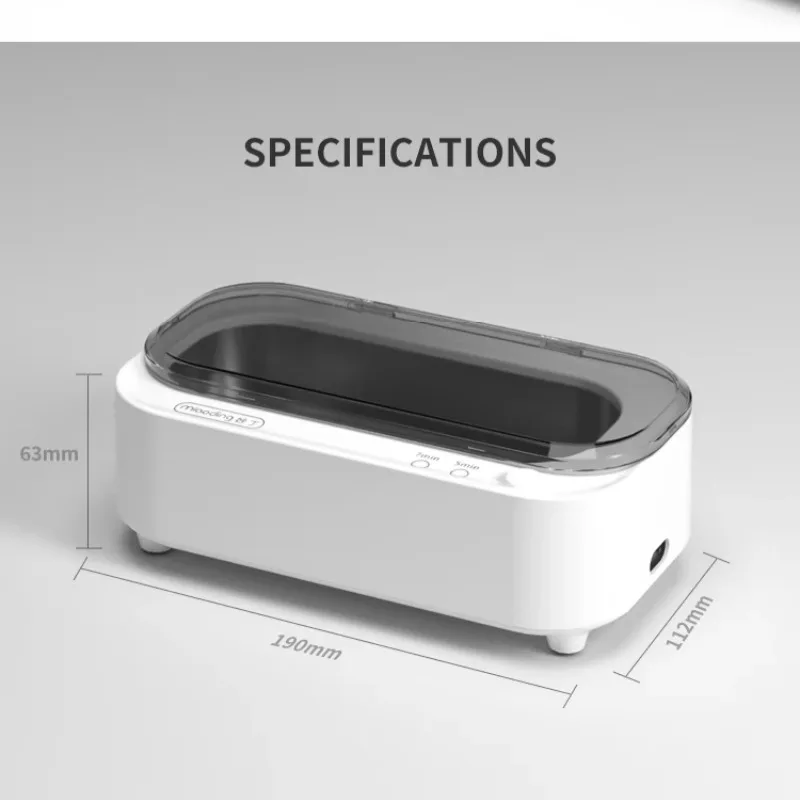 48000Hz High Frequency Ultrasonic Cleaner Denture Braces Watches Jewelry One-Touch Control 360° All-round Efficient Cleanere