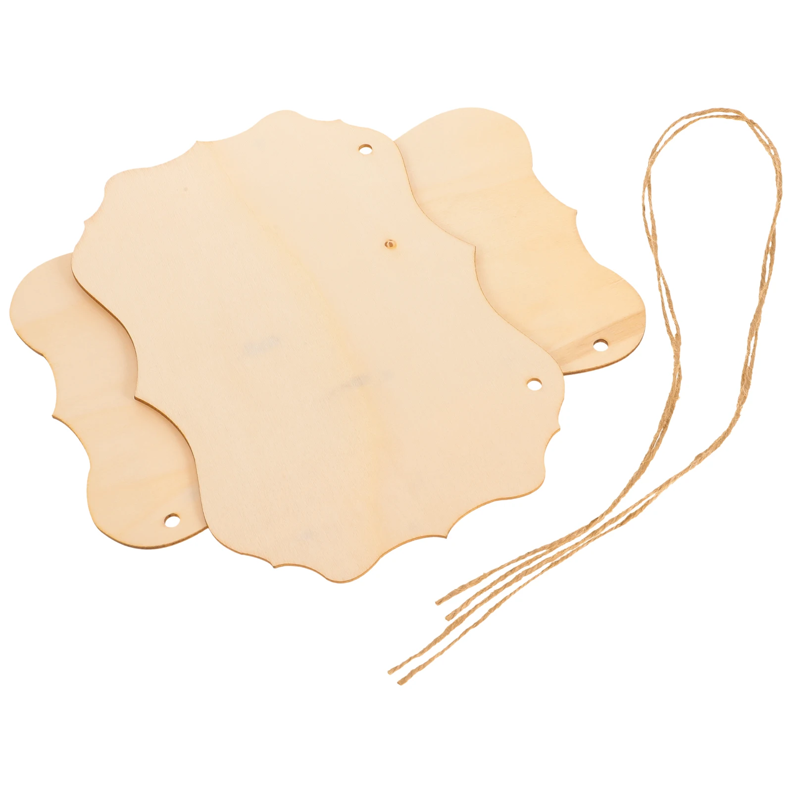 

2pcs Wooden Sign Plaque Blank Board Unfinished Natural Craft Blanks for DIY Painting Wedding Home Decor Sewing Accessories