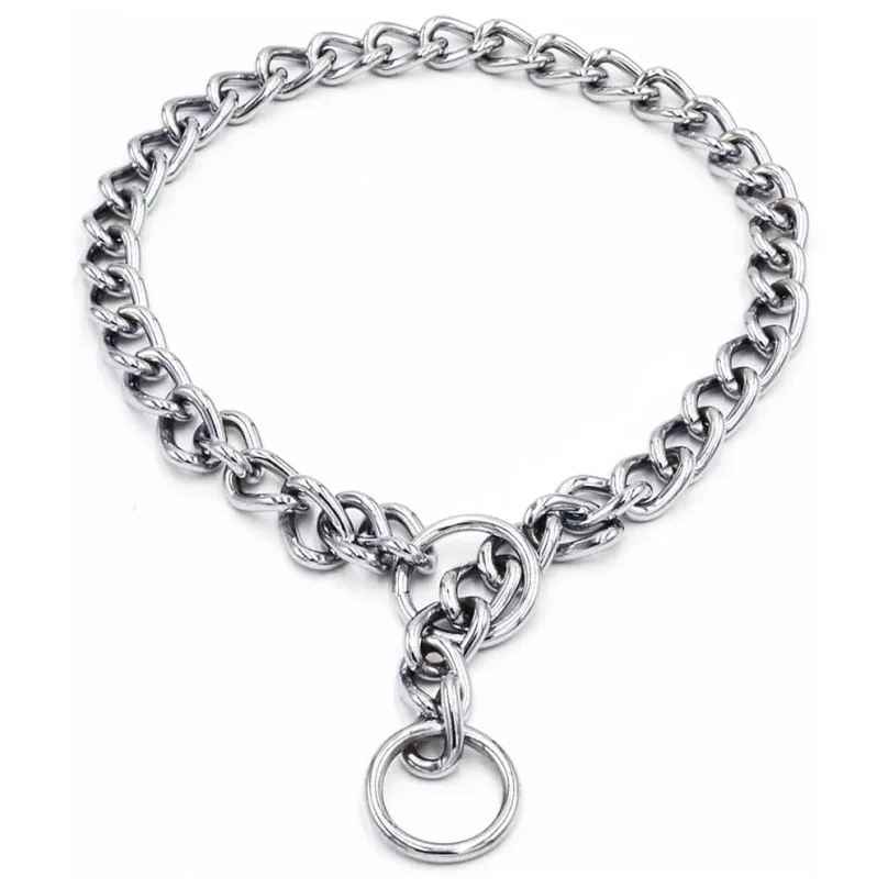 Metal Dog Training Choke Chain Collars for Small Medium Large Dogs Pitbull Bulldog Strong Stainless Iron Dog Slip P China Collar