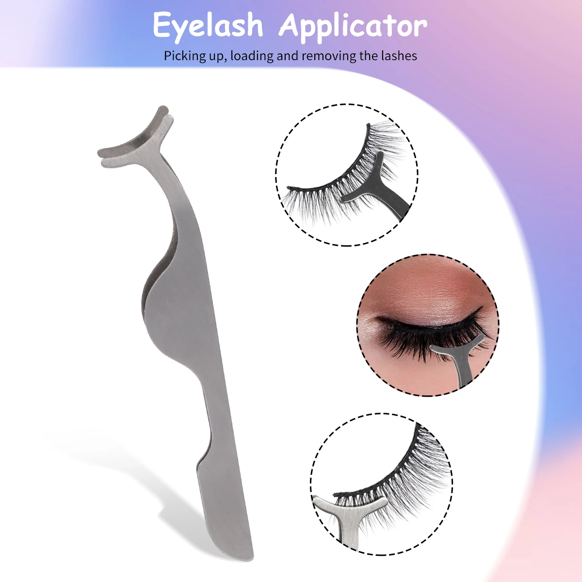 MAGEFY 5 pares de pestañas postizas con pinzas, cepillo para rímel, sin pegamento, 7-15mm, pestañas de ojos de gato, pestañas de Manga rizadas naturales, belleza