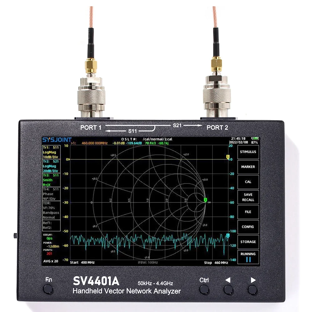 Anysecu SV4401a 7 inch touch lcd 50khz 4.4ghz vector network analyzer hf vhf uhf antenna analyzer update from nanovna vna