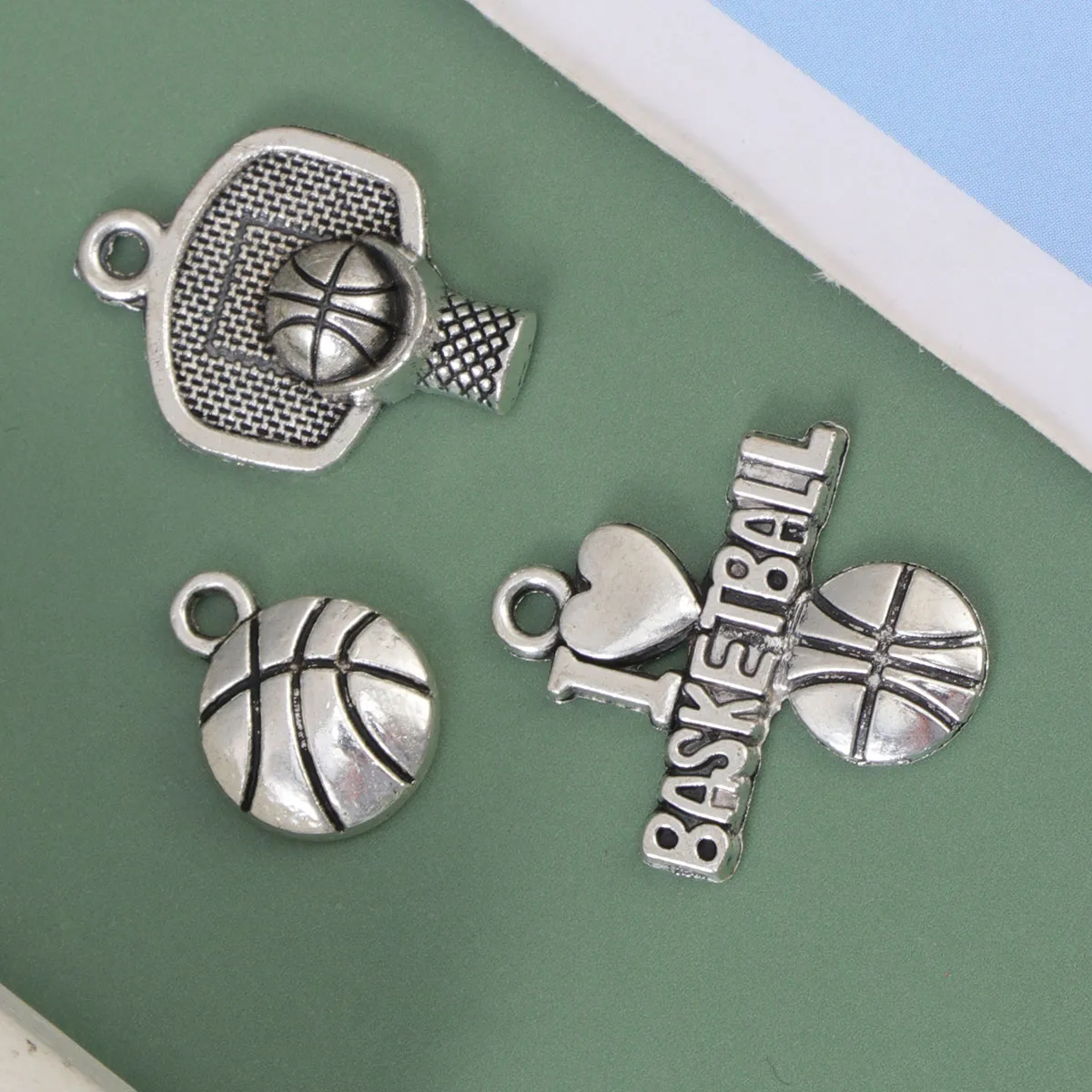 

6 Pcs Basketball Pendant Necklace Fashion Accessories Durable Alloy Sports Charms Gift Valentine Christmas Birthday Wedding