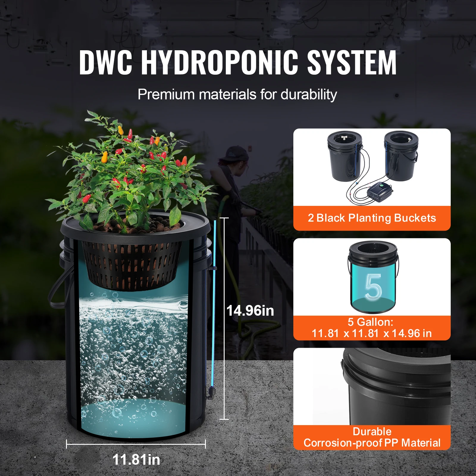 نظام زراعة مائية بتقنية DWC، ن - مراجعة Dwc Bucket System 5 Gallon وسعره