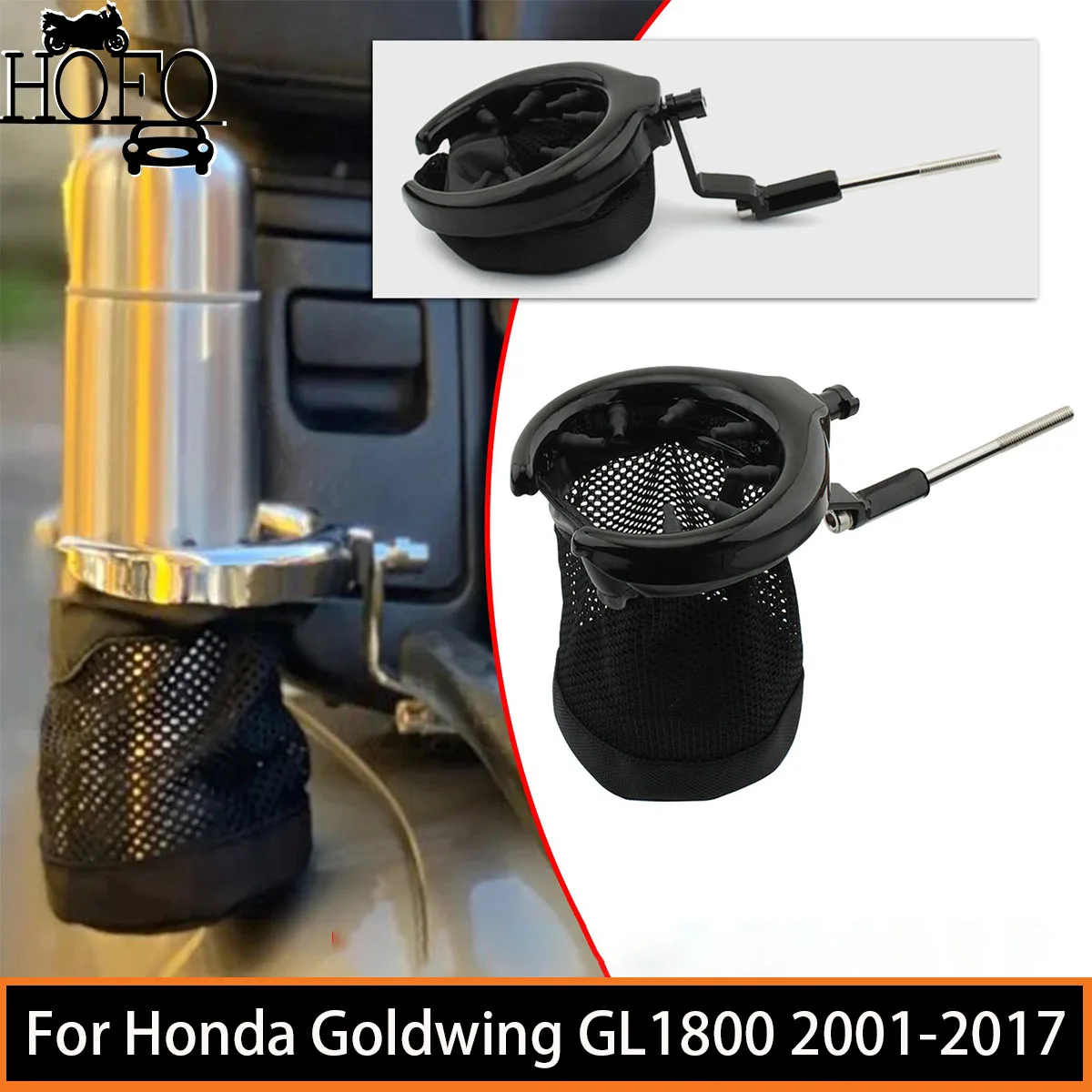 Motorcycle Drinking Holder Cup Rear Passenger Drink Cup Holder For Honda Goldwing GL1800 Trike F6B GL1500 Trike 2001-2017