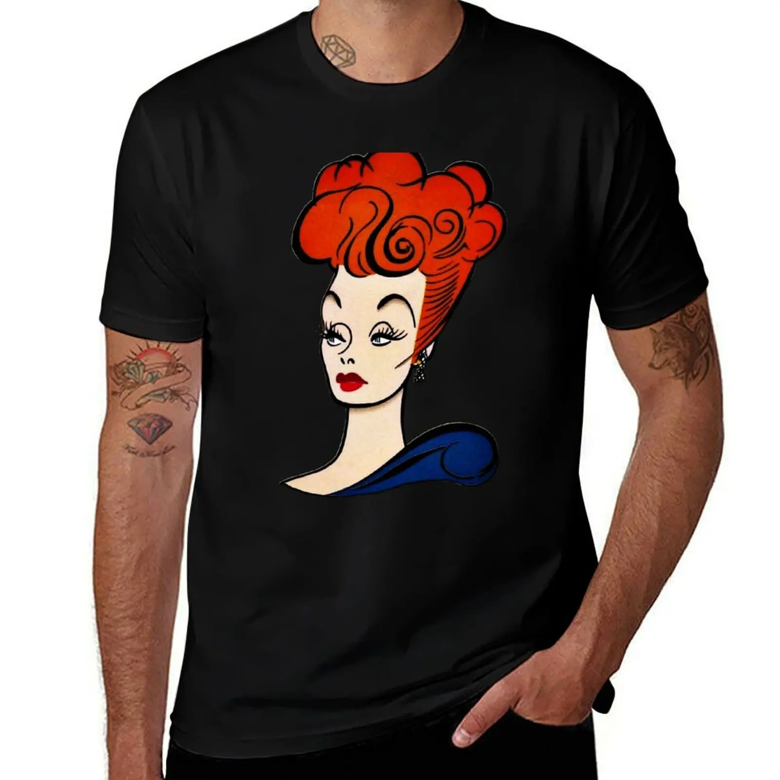 Lucille Ball Profile T-Shirt Basic Tee Shirt for Everyday Outfit
