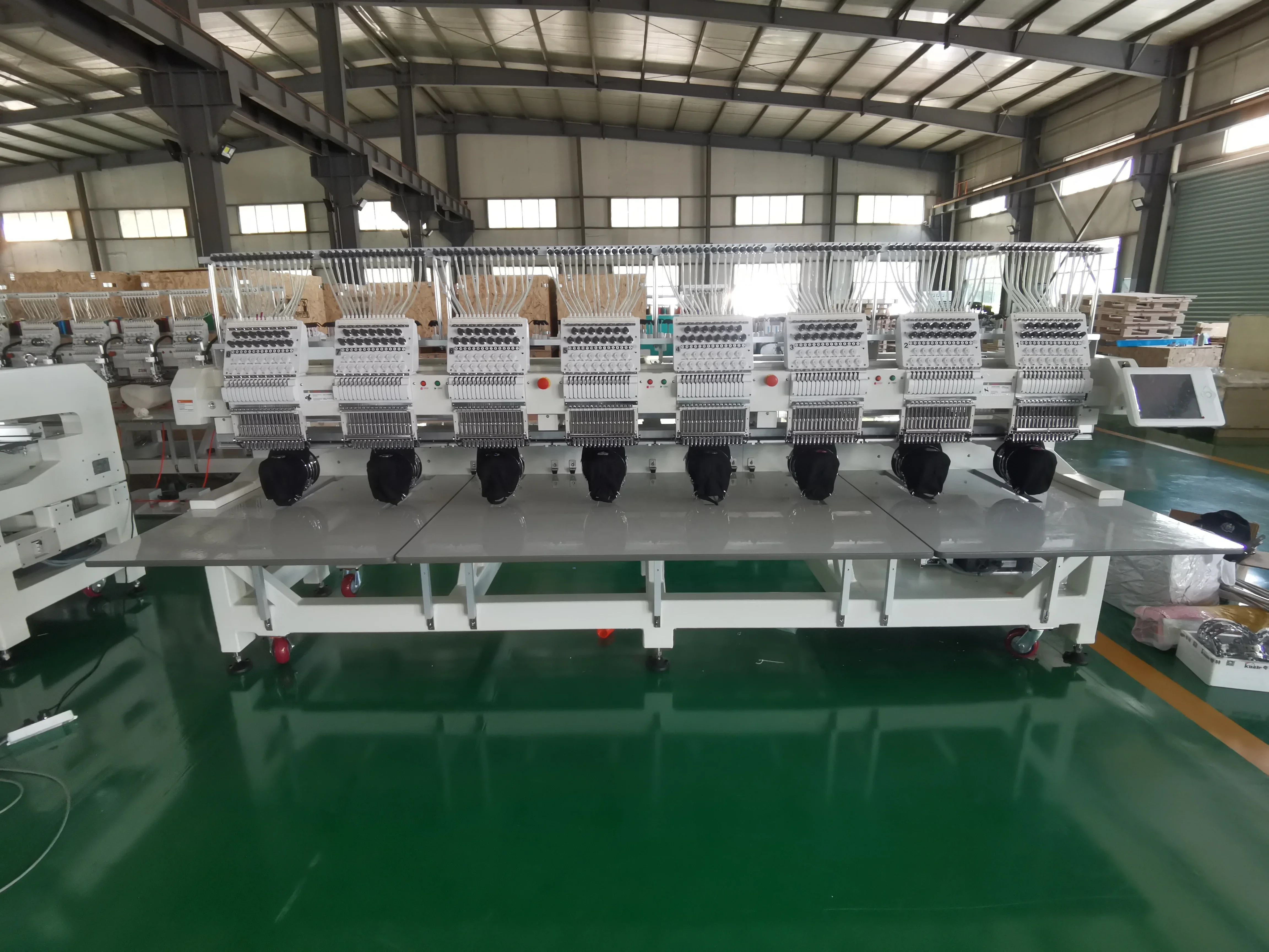 Good quality factory use 8 heads 15 needdles embroidery machines industrial computerized