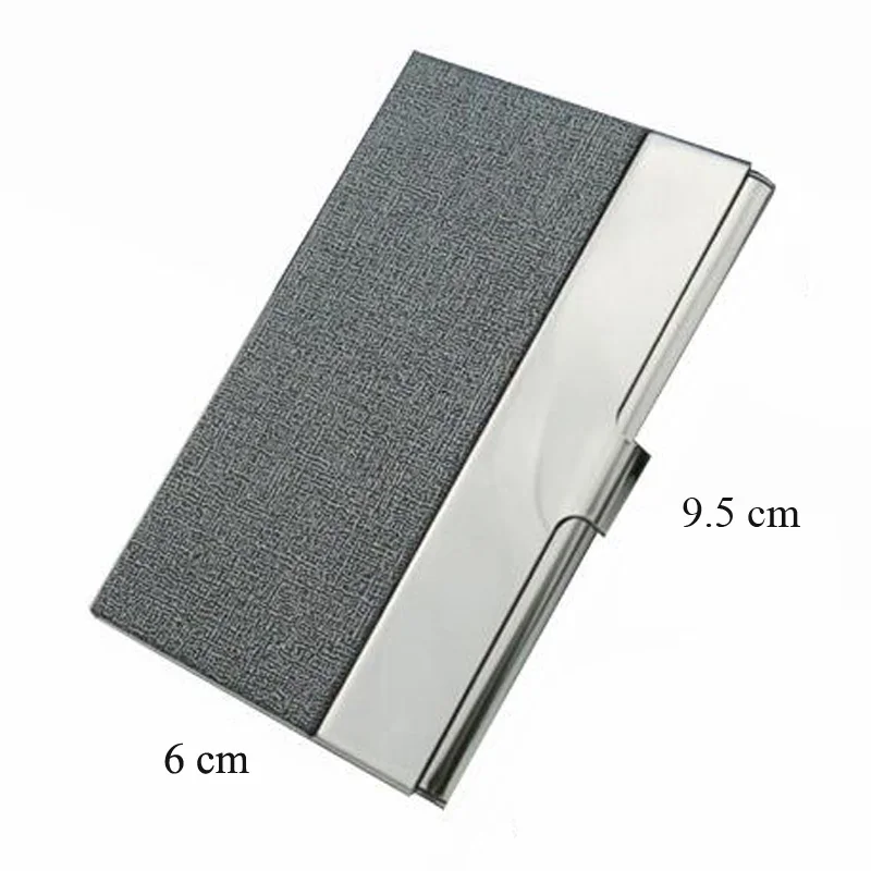 أزياء للجنسين سليم الفولاذ المقاوم للصدأ الرجال حامل بطاقة الائتمان بطاقة الأعمال المحفظة للنساء حامل بطاقة الهوية #2