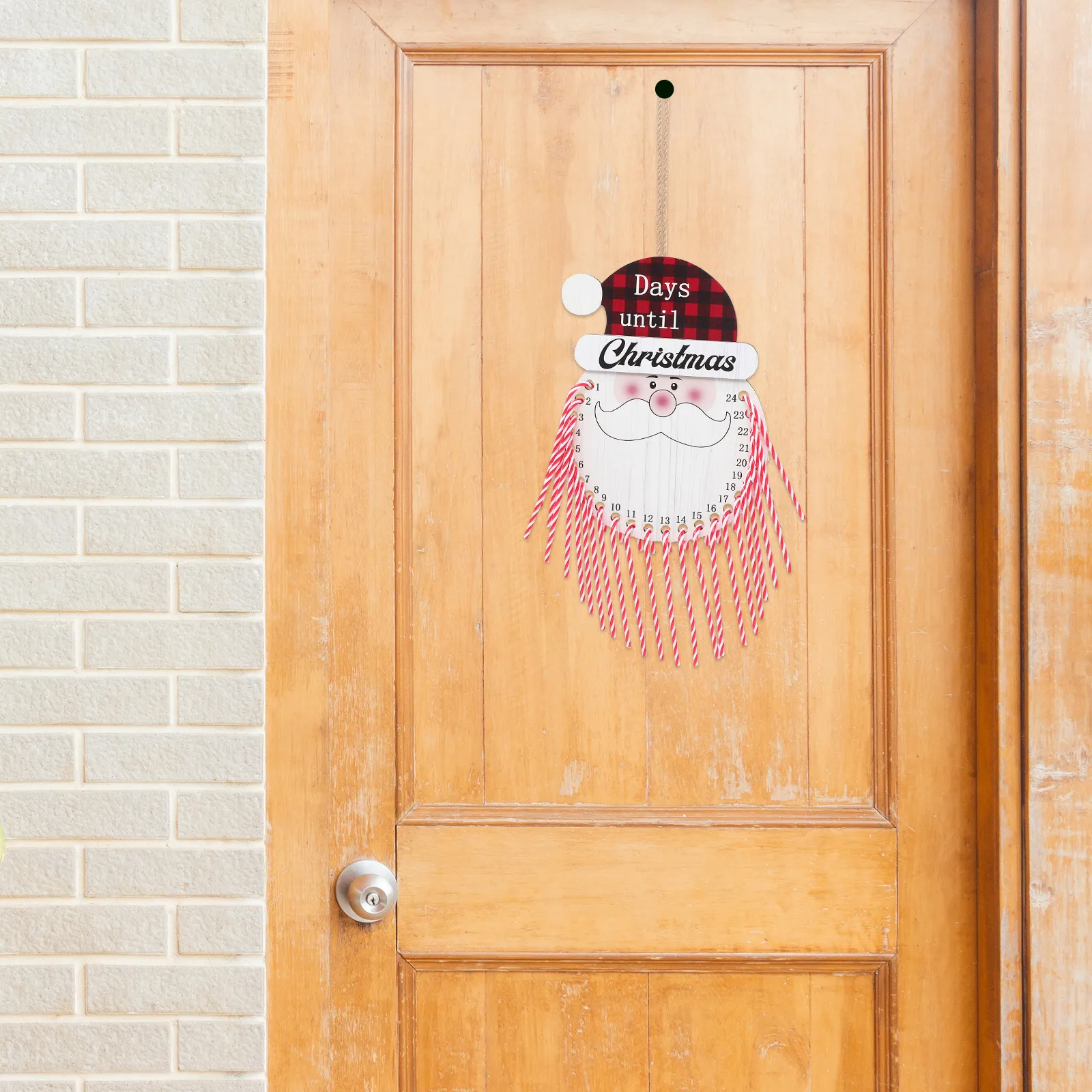 

1Set Christmas Wall Advent Calendar Hanging Decoration Countdown Calendar Wooden Xmas Party Pendant Home Decor Festive Ornament