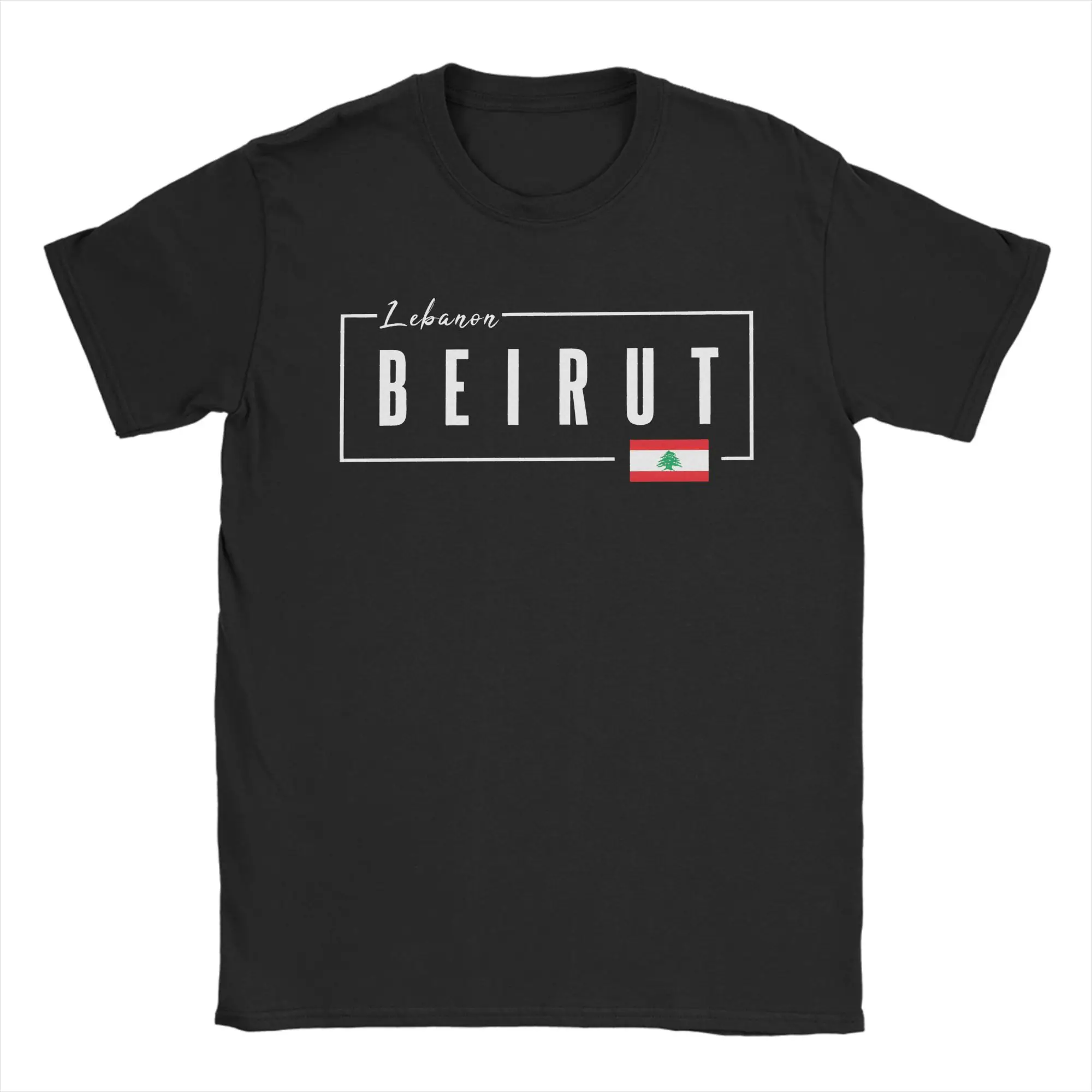 Beirut Lebanon Flag T Shirt Summer  Vintage T Shirts Cotton Trending Tee Shirt For Men Pattern Tees