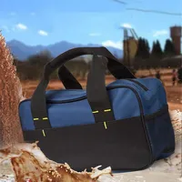 Wear-resistant Waterproof Tools Organizer Oxford Cloth Tool Bag with 6 Pockets Large Capacity Handbag for Electrician Carpenter