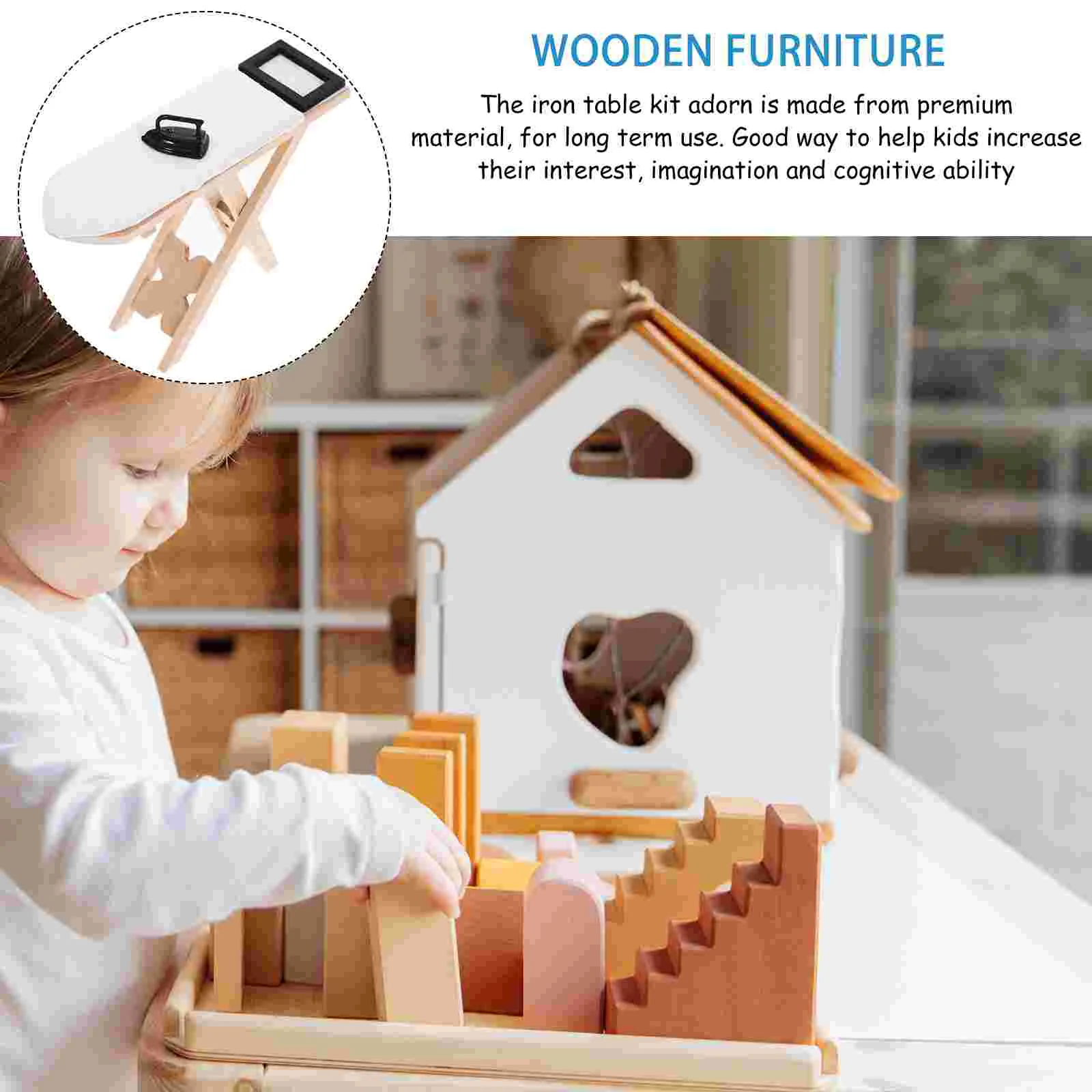 Casa de bonecas mini mesa de engomar móveis simulação de vapor em miniatura adornar modelo kit brinquedo
