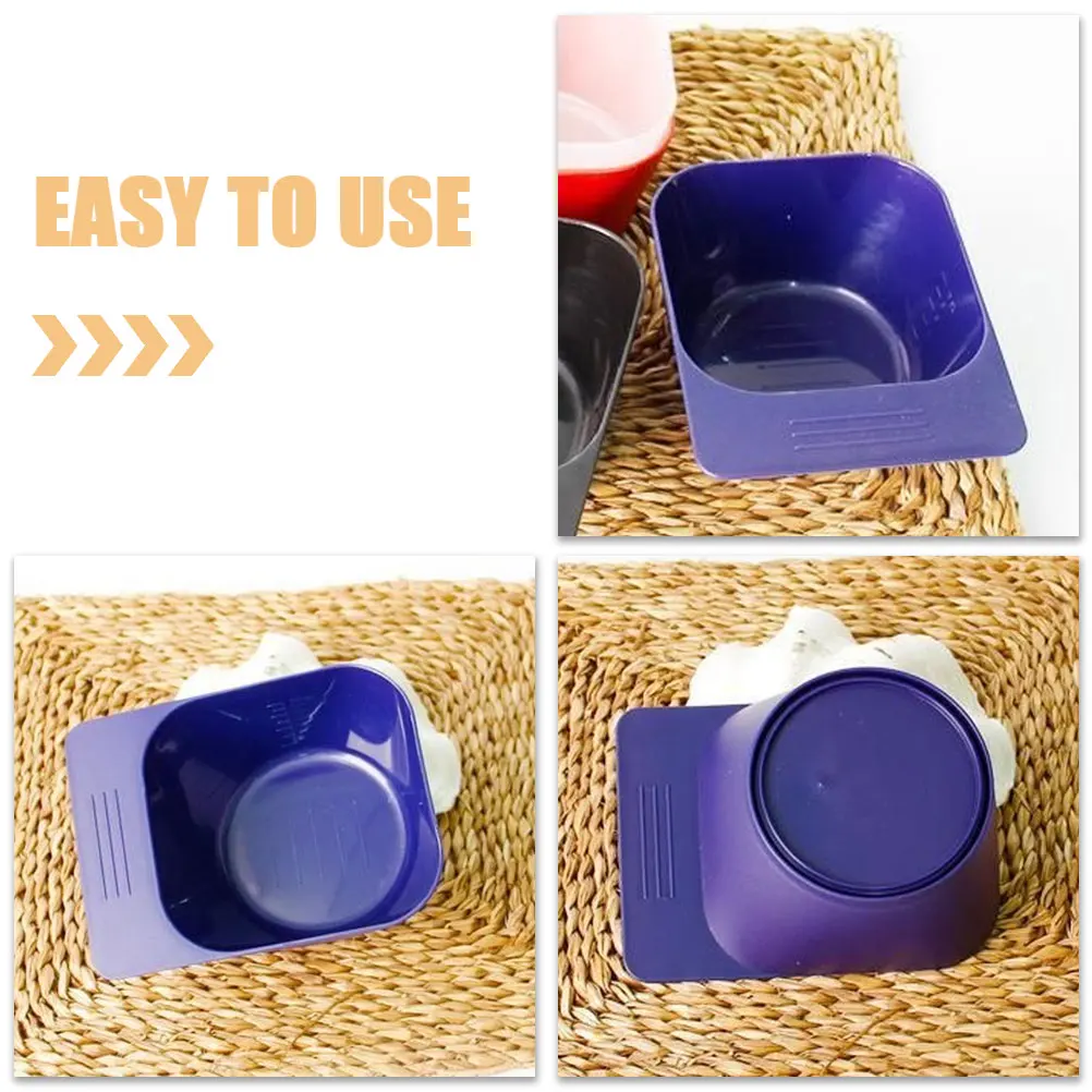 

3pcs Hair Dye Mixing Bowls Blue Plastic Salon Color Mixer for Hairstylist Tinting Bowl Set Oil Treatment Coloring Tools
